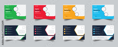 Modern Creative Corporate Post Card Template, Vector Template for Opening Invitation Editable, Professional Business Postcard Design, Event Card Design, Invitation Design, Direct Mail EDDM Template