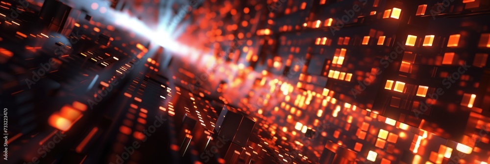 Abstract glowing light 3D digital technology background for science, education, technological processes, AI, digital storage neural networks, graphic and sound forms Abstract glowing light 3D digital technology background for science, education, technological processes, AI, digital storage neural networks, graphic and sound forms