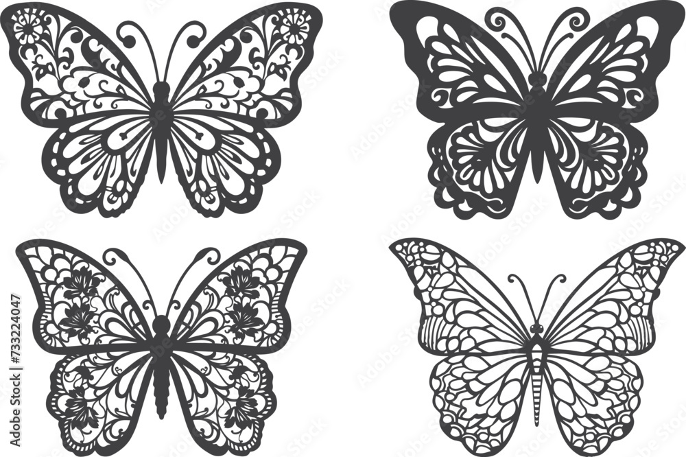 butterfly silhouette vector bundle butterfly silhouette vector bundle