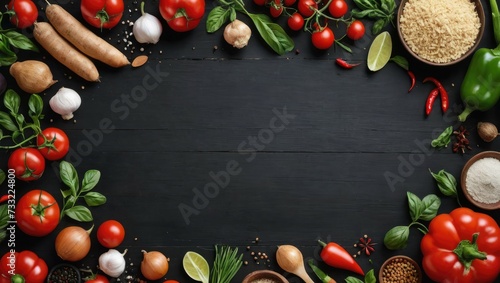 Mouthwatering Melange: Rustic Italian Cooking Essentials on Aged Wood