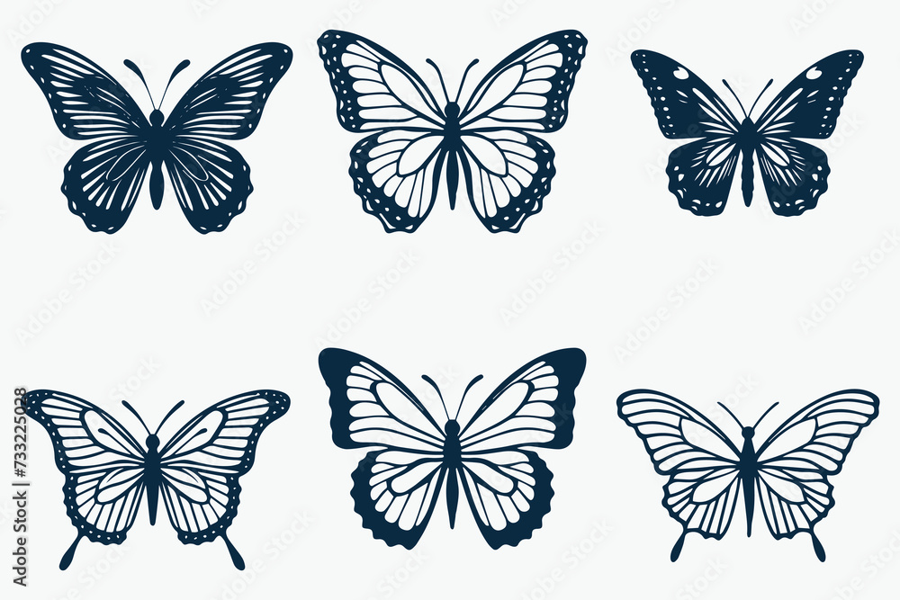 butterfly silhouette vector bundle butterfly silhouette vector bundle