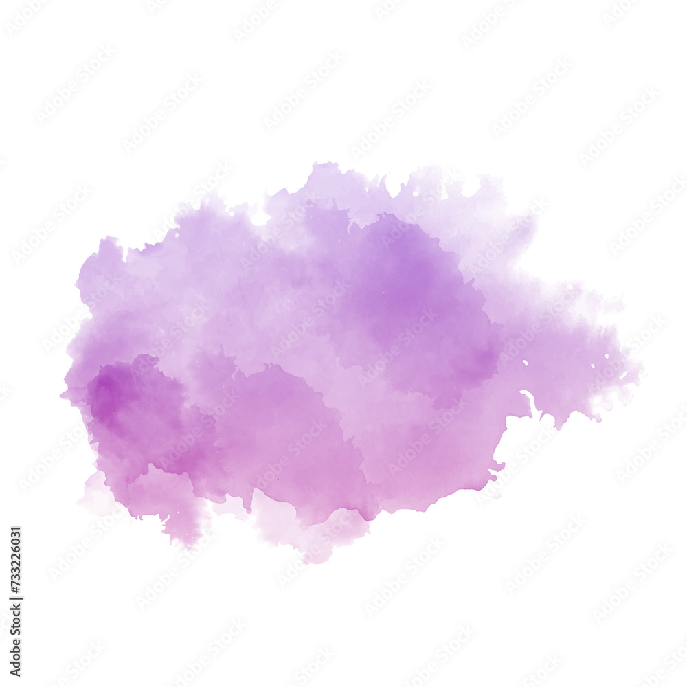 Abstract multicolored watercolor splashes on transparent background. PNG