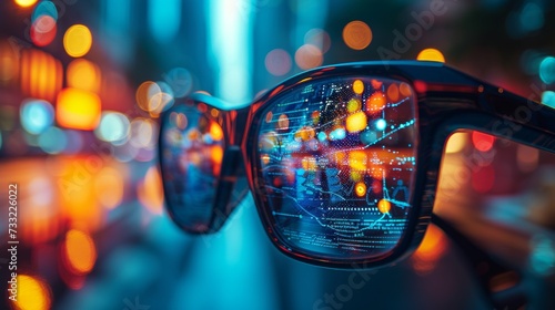 Cityscape Through Augmented Reality Glasses © ArtCookStudio