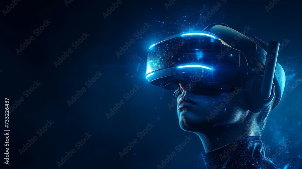 Futuristic Virtual Reality Headset Futuristic Virtual Reality Headset