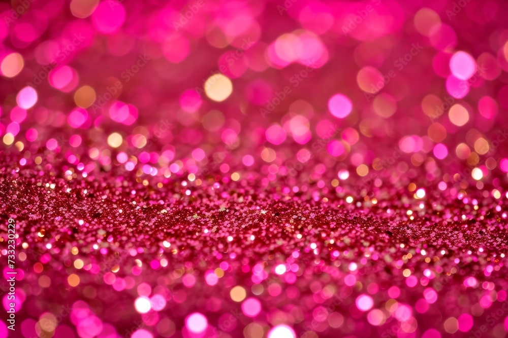 vibrant pink background adorned with an abundant display of glitter