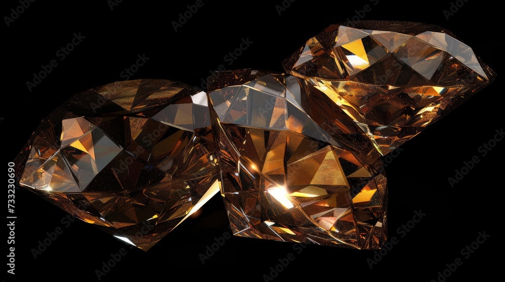 Luxury diamonds on black backgrounds - clipping path included Luxury diamonds on black backgrounds - clipping path included
