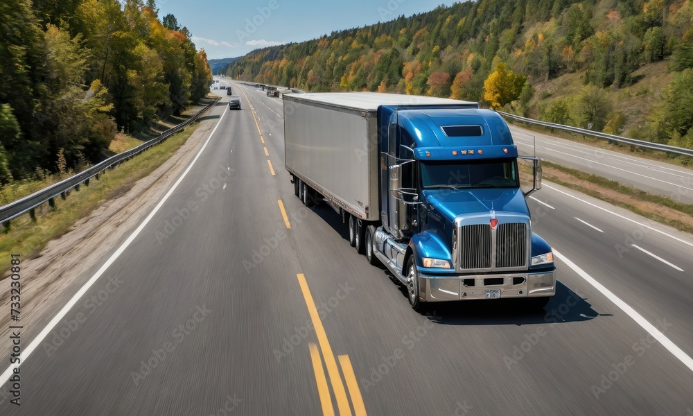 Cargo Velocity: Blurred Motion of American Truck in Transport Evolution