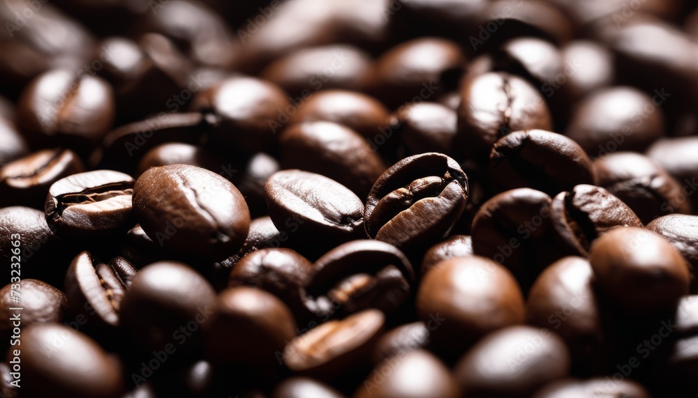 A pile of coffee beans in a close up shot A pile of coffee beans in a close up shot