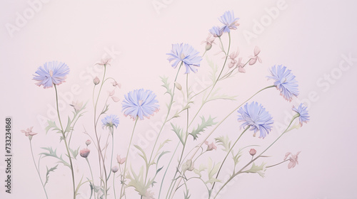 blue and red flower plant clipart