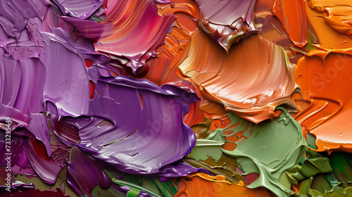Vibrant abstract art with colorful paint smears and artistic texture