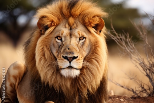 Image of a male lion. Ai generated © Tanu