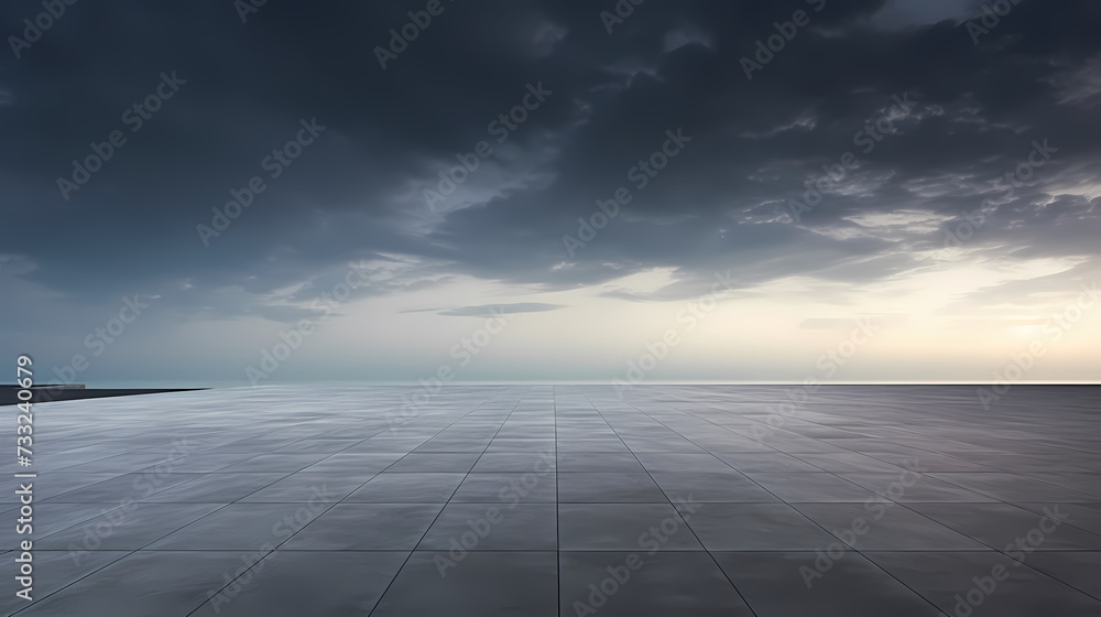 Empty concrete floor, universal minimalist background for presentations Empty concrete floor, universal minimalist background for presentations