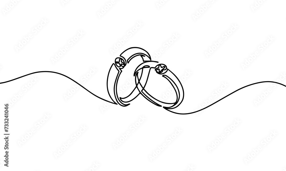 Obraz premium illustration of a ringing couple