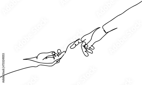 illustration of two hands touching