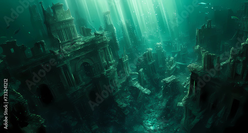 the disarray of a huge city underwater