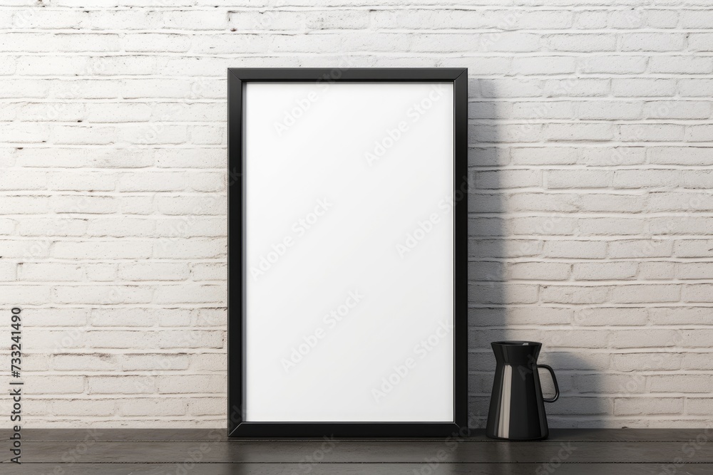 Mock up empty black frame. Ai generated Mock up empty black frame. Ai generated