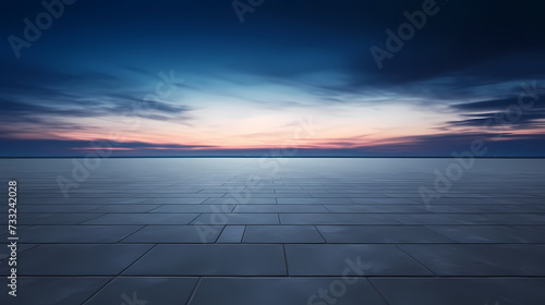 Empty concrete floor, universal minimalist background for presentations © jiejie