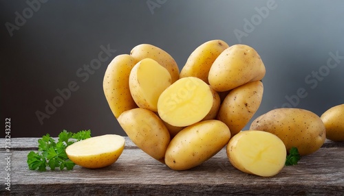 Generated image of a potato in heart form