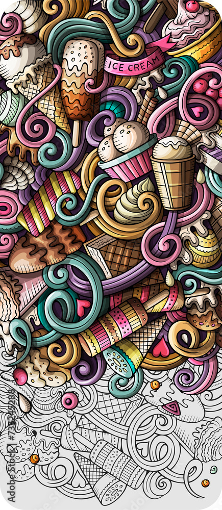 Ice Cream cartoon banner Ice Cream cartoon banner