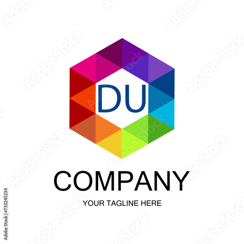 Free Download DU letter logo creative design with vector graphic, DU simple and modern logo. - GFXLoad
