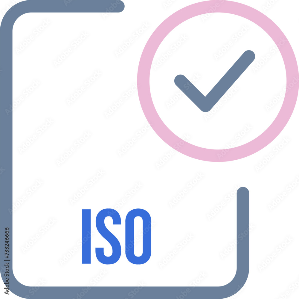 ISO File icon with checked mark ISO File icon with checked mark