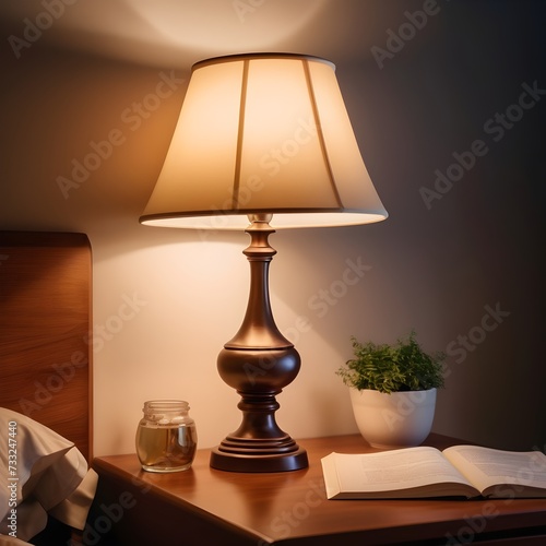 A Bedside Lamp Illuminates the Darkness