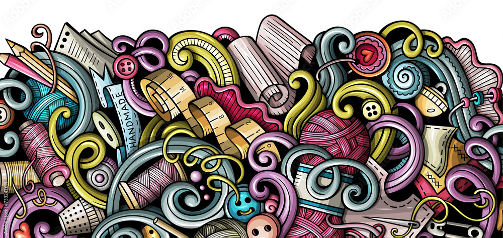 Hand made cartoon banner illustration Hand made cartoon banner illustration