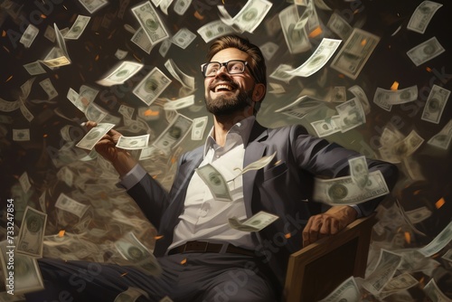 portrait of happy reach man