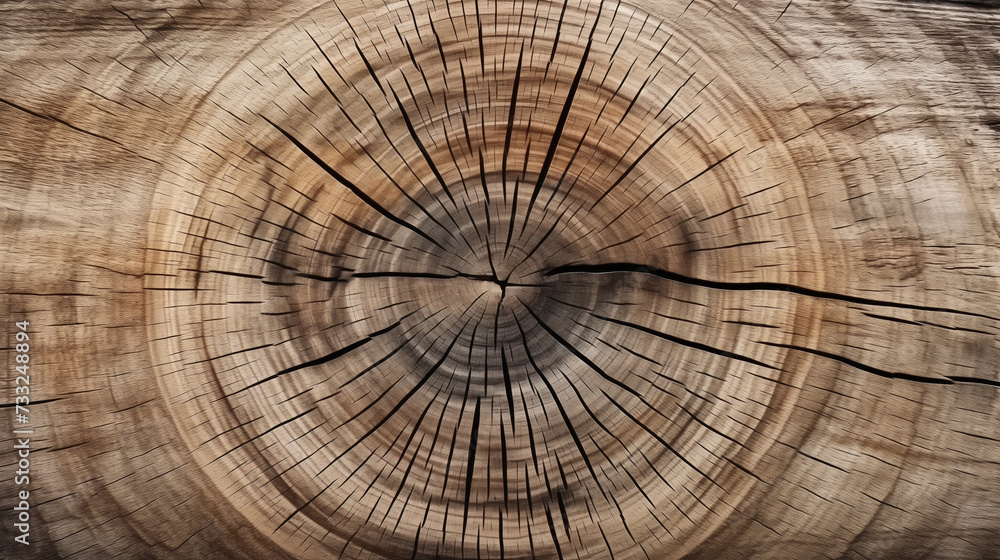 Cross-section texture of wood trunk