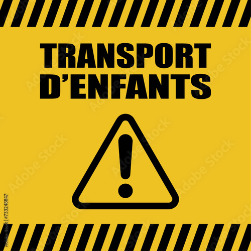 Logo transport d'enfants.