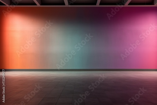 Colorful gradient wall in a spacious, modern interior © Sergio Lucci