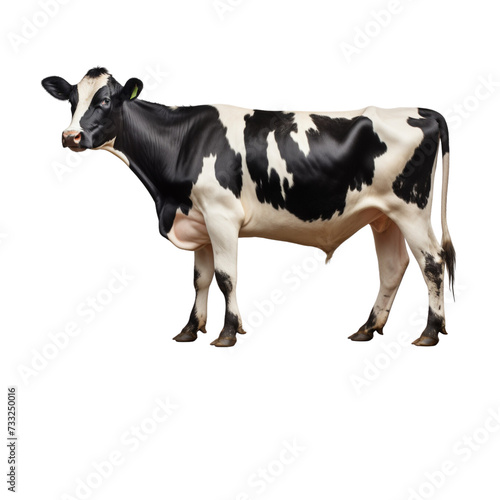 black and white cow