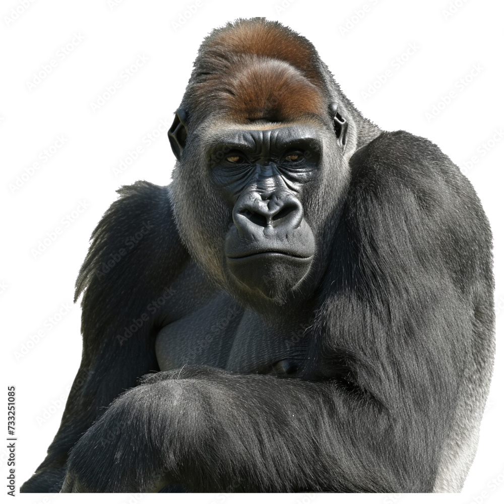 Fototapeta premium Big gorilla on transparent background