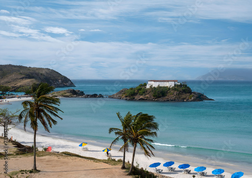Beautiful view of Forte Beach in the city of Cabo Frio, Rio de Janeiro, Brazil.