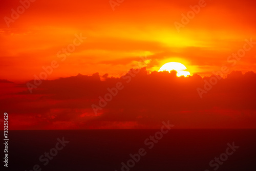 Beautiful sunrise over Miami South Beach on a winter morning