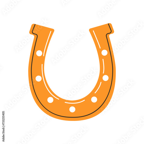 Horseshoe on white background. St patrick's day