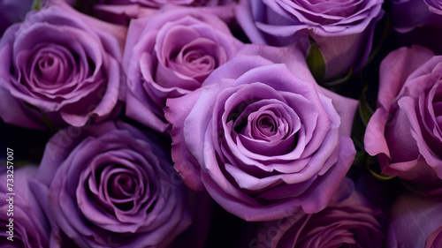 Vivid Purple Roses: Bursting Beauty in Digital Floral Art