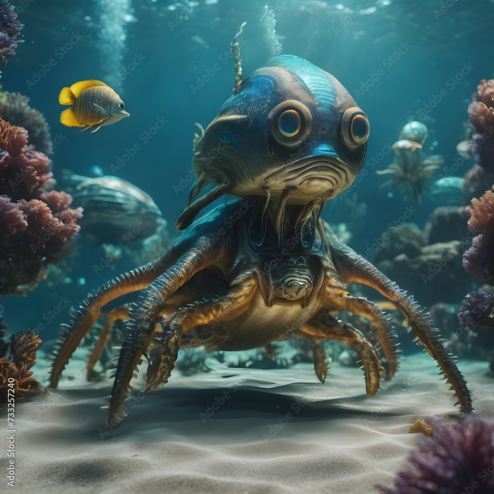 Creepy Creature In Ocean Background Very Cool Creepy Creature In Ocean Background Very Cool