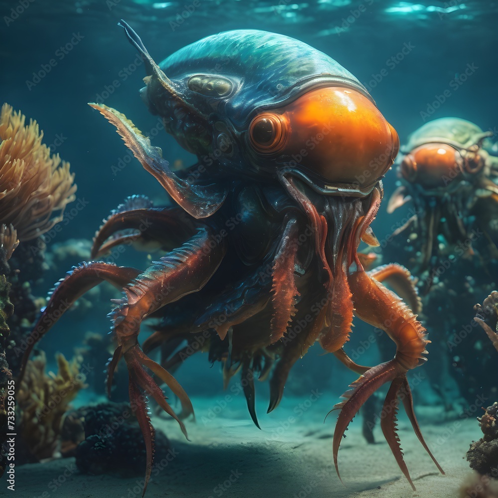 Creepy Creature In Ocean Background Very Cool Creepy Creature In Ocean Background Very Cool