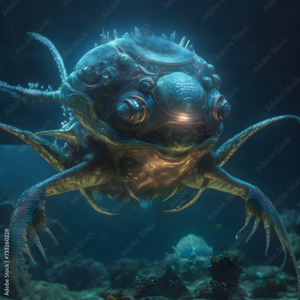 Creepy Creature In Ocean Background Very Cool Creepy Creature In Ocean Background Very Cool