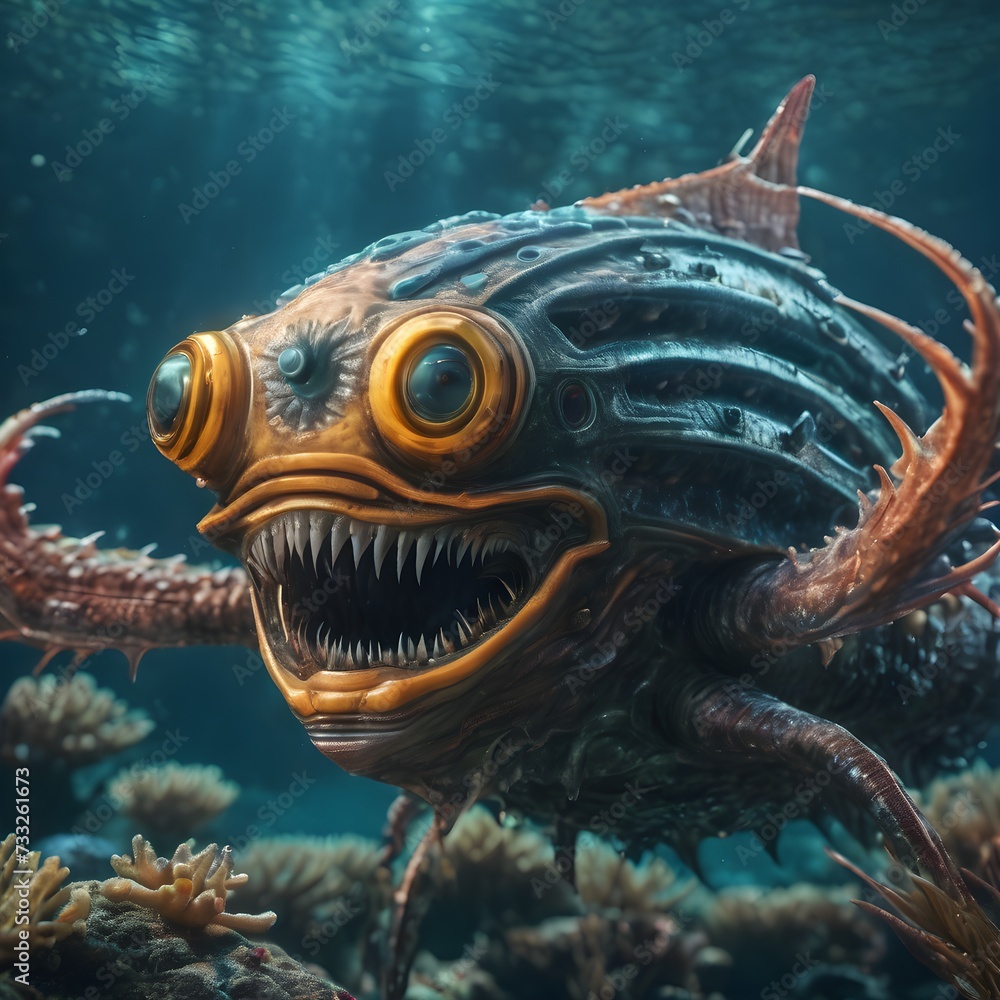 Creepy Creature In Ocean Background Very Cool Creepy Creature In Ocean Background Very Cool
