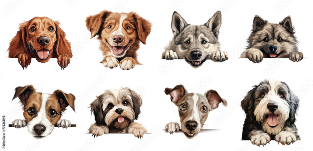 Doggone Cute - The Most Adorable Dogs: Breeds Of Peeking Dogs Group - HI Res Peeking Dogs Transparent PNG - Peeking Animal