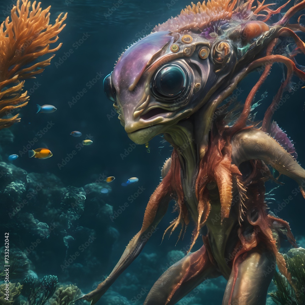 Creepy Creature In Ocean Background Very Cool Creepy Creature In Ocean Background Very Cool