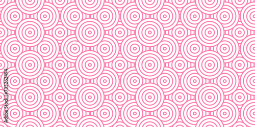   Modern diamond geometric ocean spiral pattern and abstract circle wave lines. pink seamless tile stripe geomatics overlapping create retro square line backdrop pattern background. Overlapping Patter