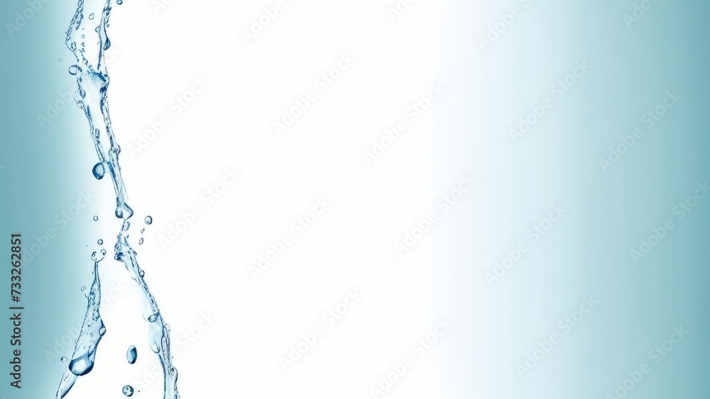 A light background with splashes of water on one side. A light background with splashes of water on one side.