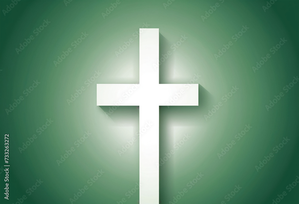 Obraz premium Light Green Cross Wallpaper