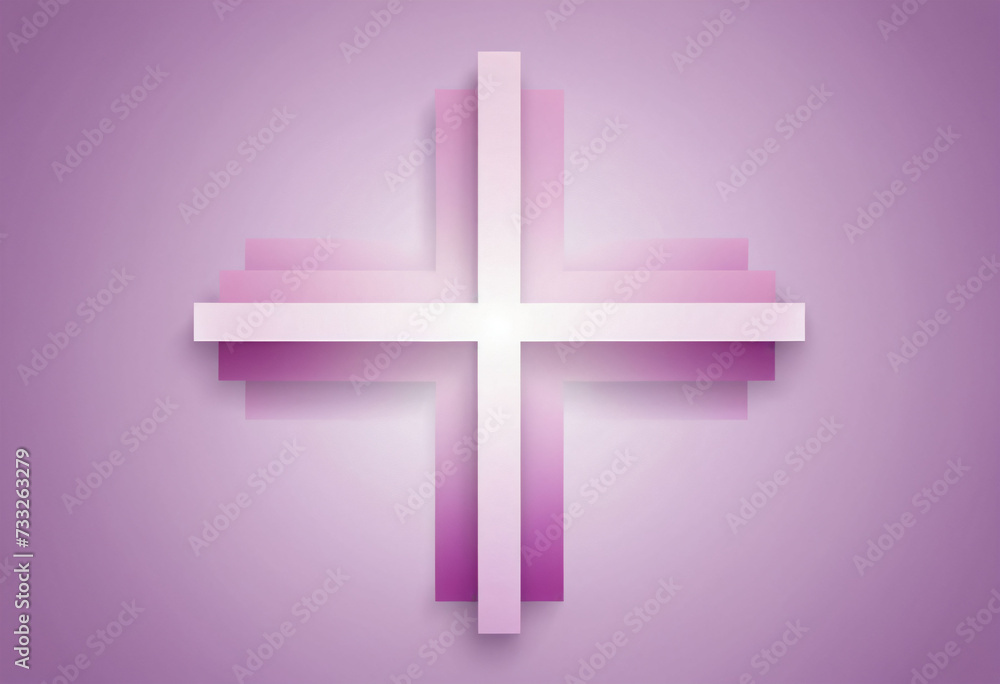 Obraz premium Pink White Cross Wallpaper