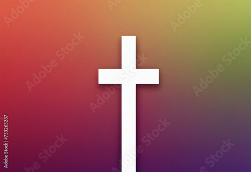 Violet Gradient Cross Wallpaper