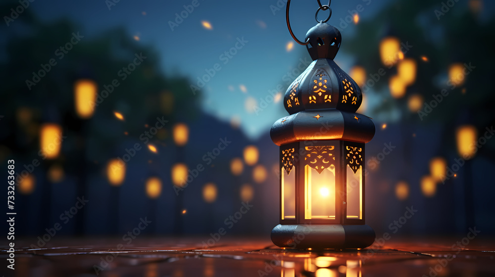 Ramadan background with mosque or lantern illustration Ramadan background with mosque or lantern illustration