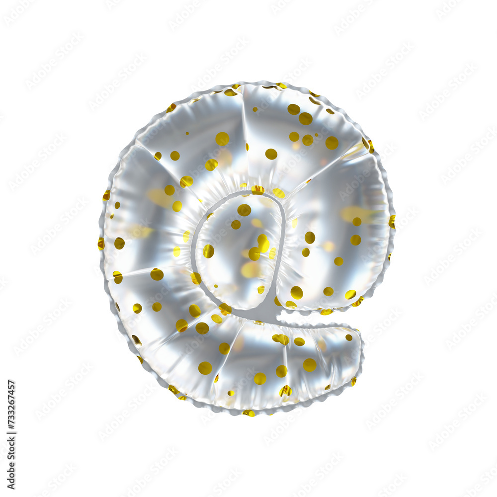3D golden polka dot transparent helium balloon 3D golden polka dot transparent helium balloon